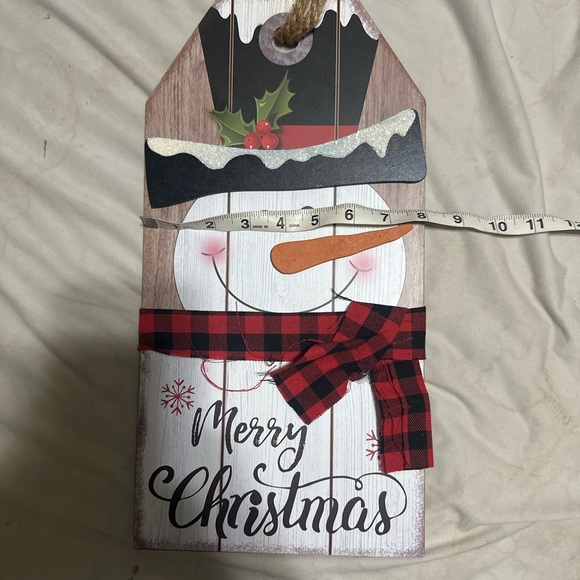 Snowman Christinas Sign - Picture 2 of 3